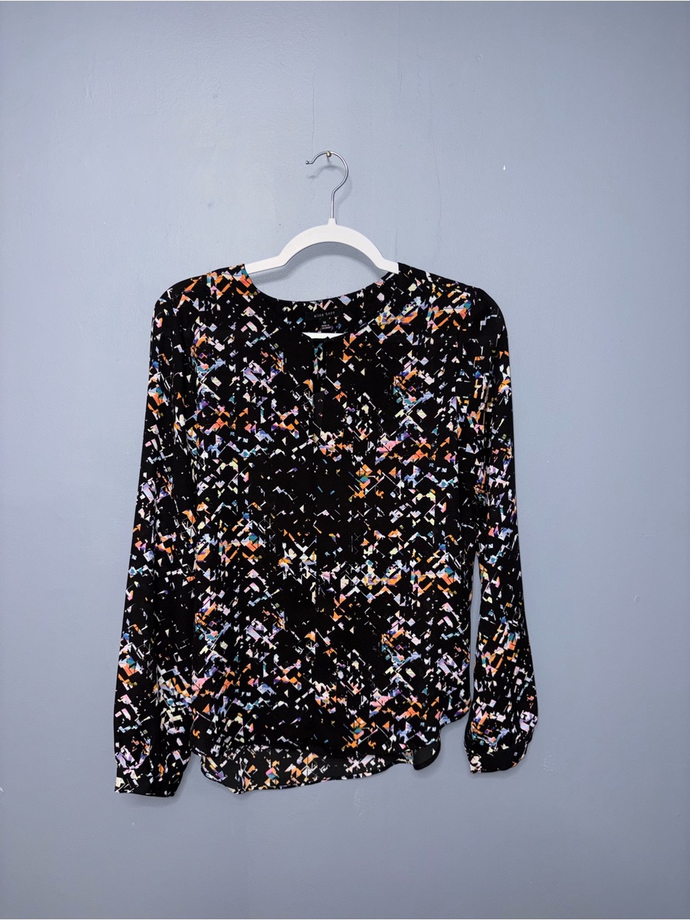 Alice Hope | Black Printed Blouse | Size Medium